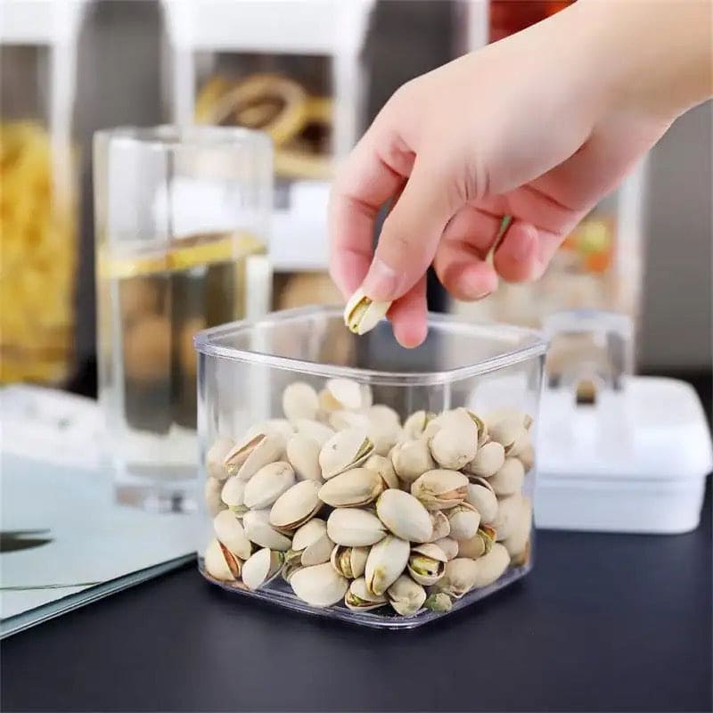 Set Of 3 Plastic Food Storage Container, Kitchen Organizer Jars Box, Transparent Sealed Cans Jars For Spices, Multi Capacity Grain Storage Box, Kitchen Snacks Dry Plastic Fresh Keeping Tank Set Of 3 Plastic Food Storage Container, Kitchen Organizer Jars Box, Transparent Sealed Cans Jars For Spices, Multi Capacity Grain Storage Box, Kitchen Snacks Dry Plastic Fresh Keeping Tank